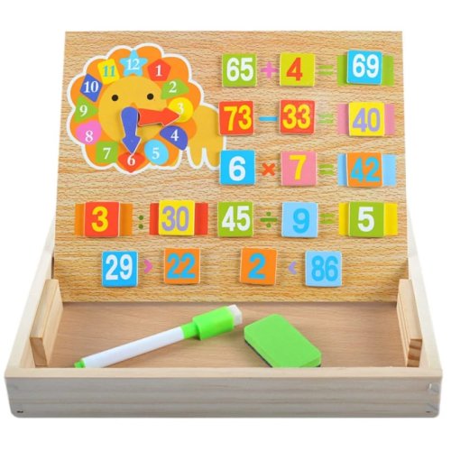 Cutie de studiu karemi pentru copii, cu tabla si numere
