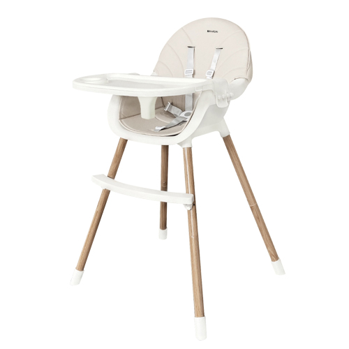 ​scaun de masa karemi, pentru bebe, multifunctional, cu tavita, bej