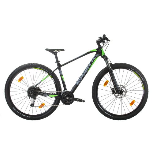 Bicicleta mtb sprint apolon 29 negru mat/verde neon 520 mm