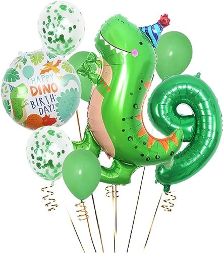 Baloane verzi decoratiuni aniversare dinozaur băieți 9 ani baloane verzi decoratiuni aniversare dinozaur băieți 9 ani