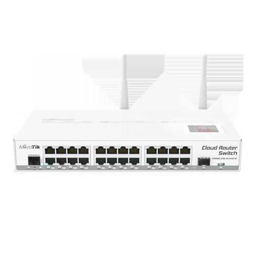 Cloud router switch, 24 x gigabit, 1 x sfp, routeros l5 - mikrotik crs125-24g-1s-2hnd-in