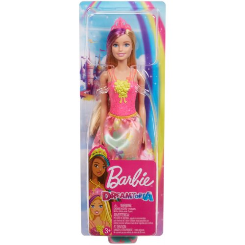 Barbie papusa printesa dreamtopia cu coronita roz