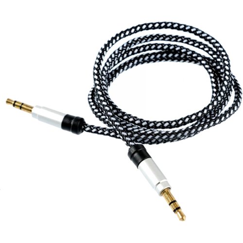 Cablu audio tellur tll311011, jack 3.5mm, 1 m, argintiu