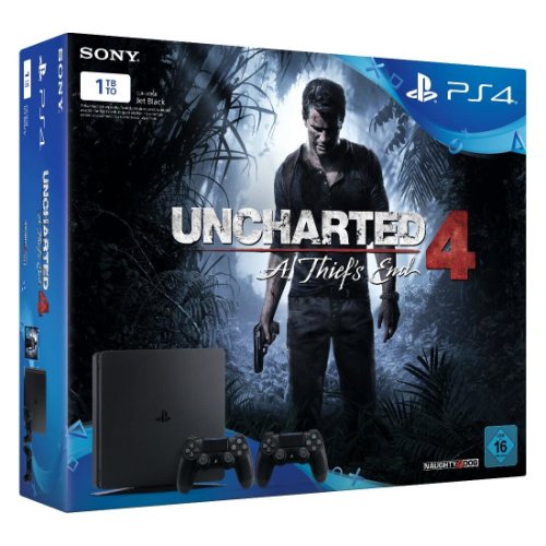 Consola sony ps4 slim (playstation 4), 1tb + extra controller + uncharted a thief`s end