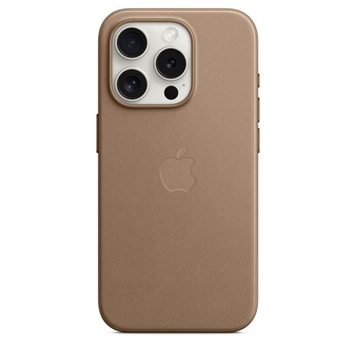 Husa de protectie apple finewoven case with magsafe pentru iphone 15 pro, taupe