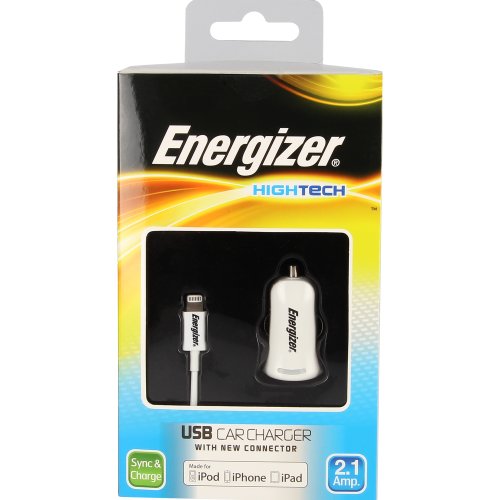 Incarcator auto energizer hightech lighting pentru iphone, 2.1a