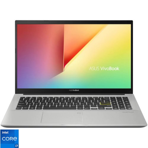 Laptop asus vivobook 15 x513ea, 15.6 inch, full hd, intel core i7-1165g7, 8gb, 512gb ssd, intel iris xe graphics, free dos, spangle silver