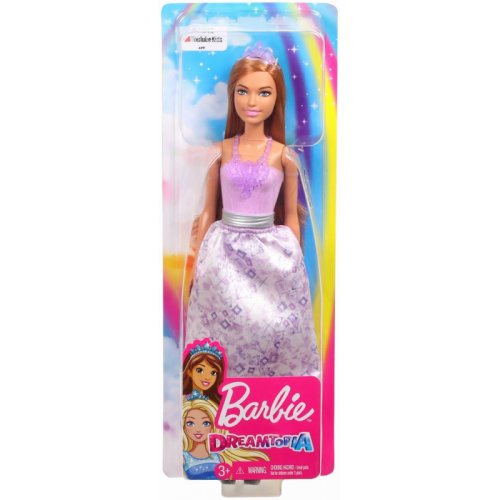 Papusa barbie dreamtopia printese cu colier mov