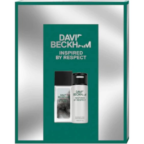 Set cadou pentru barbati david beckham inspired by respect, deodorant natural spray 75 ml si deodorant antiperspirant 150 ml