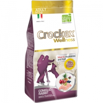 Crockex wellness dog adult mini, iepure si orez, 7.5 kg