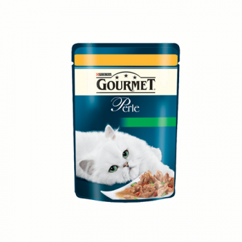 Purina gourmet perle, pui, plic hrană umedă pisici, (în sos), 85g