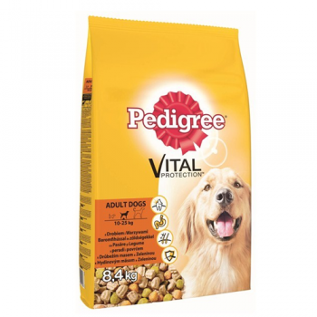 Pedigree vital protection adult, pui și legume, hrană uscată câini, 8.4kg