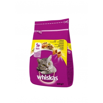 Whiskas adult, pui, hrană uscată pisici, 300g