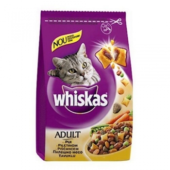 Whiskas adult, pui, hrană uscată pisici, 14kg