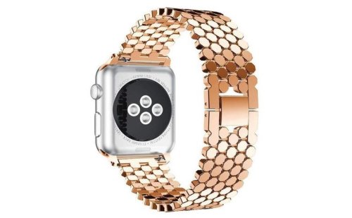 Redmobile Curea apple watch, zale hexagonale, compatibil watch 1/2/3/4, 40mm, rose-gold