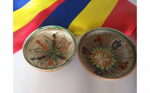Expora Srl Set cadou castronase traditionale ceramica de horezu