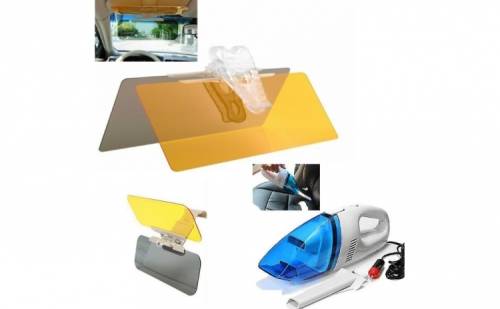 Iris Boutique Super pachet auto: parasolar auto hd vision cu functie pentru zi/noapte + aspirator auto - totul cu doar 69 ron in loc de 169 ron