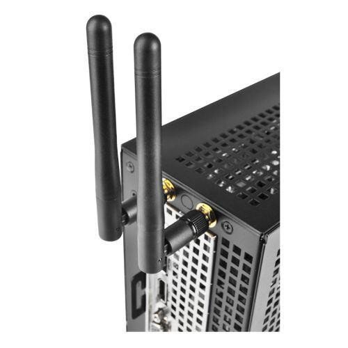 Wi-fi kit kitul wi-fi asrock m.2 include modulul wi-fi intel® ac-3168 m.2 si doua antene oferind conectivitate wireless pentru seria deskmini.