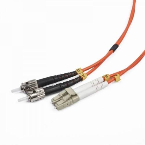 Cablu fibra optica Gembird, duplex multimode, conectori lc-st, bulk, 2m
