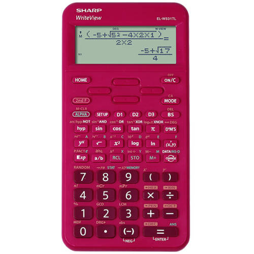 Sharp computers Calculator de birou calculator stiintific, 16 digits, 422 functiuni, 157x78x15 mm, sharp el-w531tl - rosu