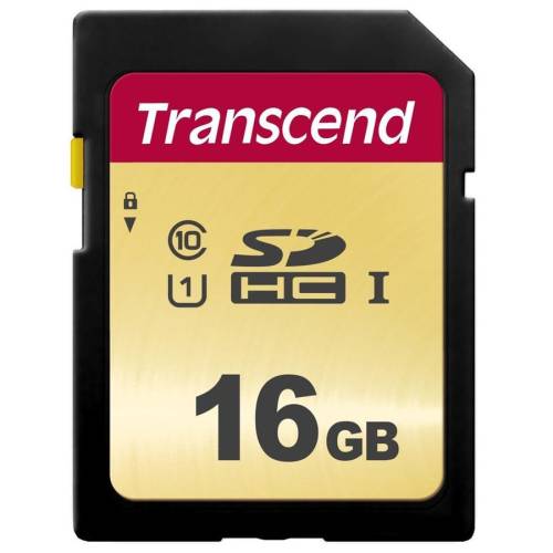Transcend Card memorie sdhc sdc500s 16gb cl10 uhs-i u1 up to 95mb/s