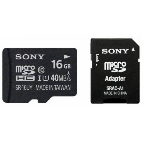 Sony Card memorie sr16uya, micro sdhc 16gb, class 10