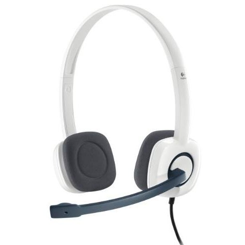 Logitech Casti h150 headset, microfon, albe