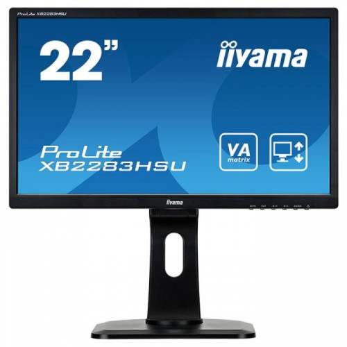 Iiyama Monitor led prolite xb2283hsu-b1dp, 21.5 inch, 16:9, 5 ms, negru