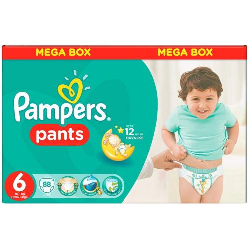 Scutece Pampers active baby pants 6 mega box pack 88 buc