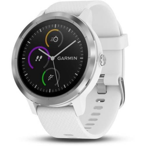 Smartwatch Garmin vivoactive 3 (steel/white belt)