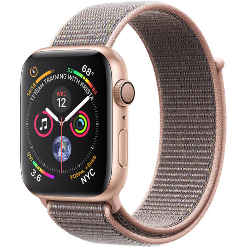 Apple Smartwatch smartwatch watch 4 gps 40mm aluminiu auriu si curea loop roz