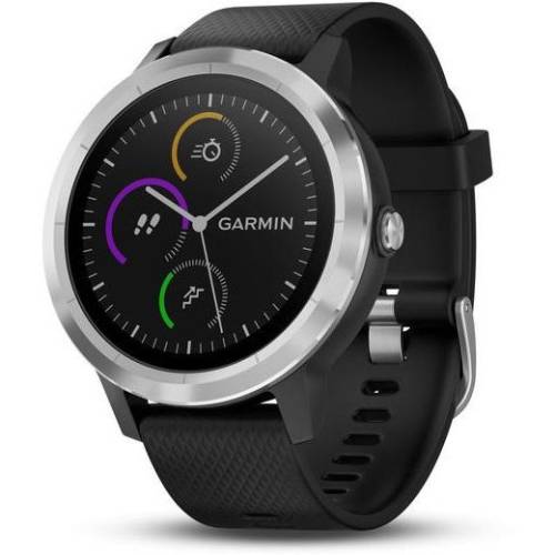 Garmin Smartwatch vivoactive 3 gps, argintiu curea silicon neagra