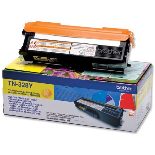 Brother Toner laser tn328y, yellow, 6000 pag, hl4570cdw