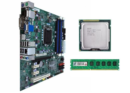 Placa de baza gateway dt71, model q67h2-am, socket 1155, matx, shield, cooler + procesor intel core i5-2400, 3.10ghz + 4gb ddr3