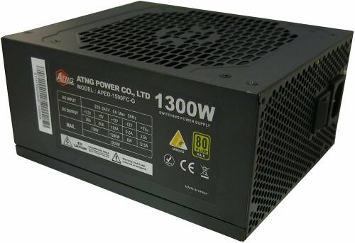 Sursa atng aped-1500fc 1300w, 80 plus gold - cabled