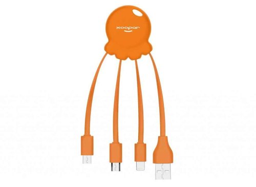 Adaptor - octopus power 2 all-in-one adaptor - orange | xoopar