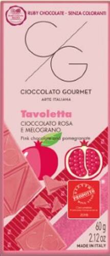 Ciocolata artizanala roz cu rodie | cioccolato gourmet