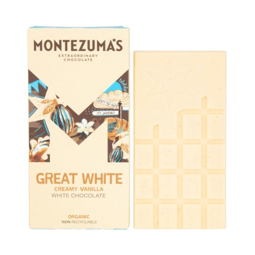 Ciocolata bio alba - montezuma's 90 g | montezuma's