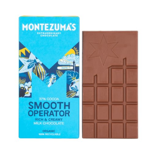 Ciocolata bio cu lapte - montezuma's 37% cacao, 90 g | montezuma's