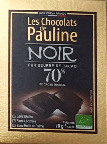 Ciocolata neagra 70% - les chocolats de pauline | les chocolats de pauline