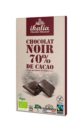 Ciocolata neagra - chocolat noir 70% de cacao | ikalia