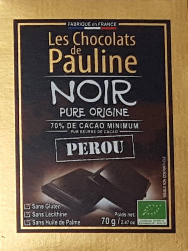 Ciocolata neagra din peru - les chocolats de pauline | les chocolats de pauline