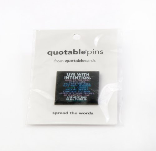 Insigna - quotable pins-live with intention | quotable cards