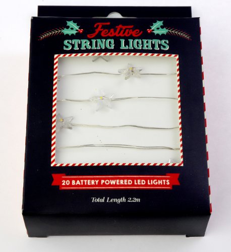 Luminite craciun - festive string lights stars, 2.2m | cgb giftware