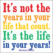 Magnet - it's not the years in your life | quotable cards