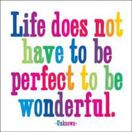 Magnet - life does not have to be perfect | quotable cards