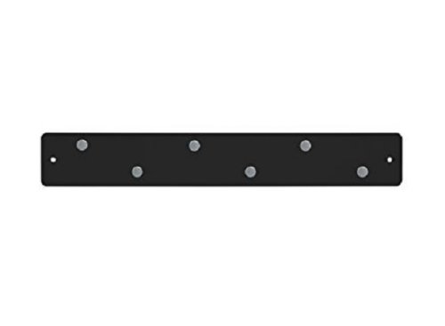 Magnet - mini magnetic strip with 6 magnets, black, 5x35 cm | three by three