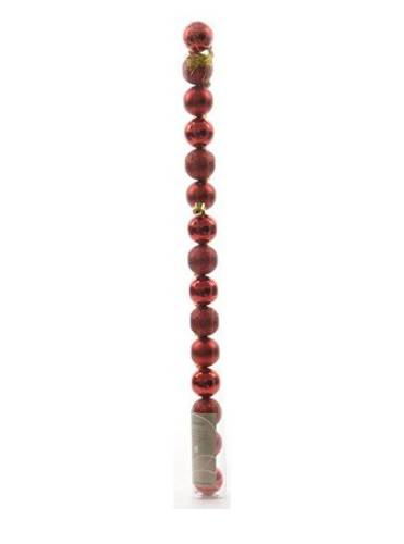 Set 15 globuri decorative - christmas red baubles | kaemingk