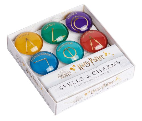 Set 6 magneti - harry potter: spells and charms glass magnet set | insight editions