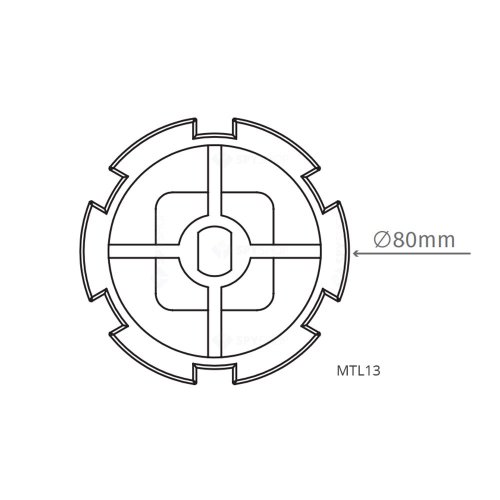 Adaptor motorline mtl13, Ø80 mm